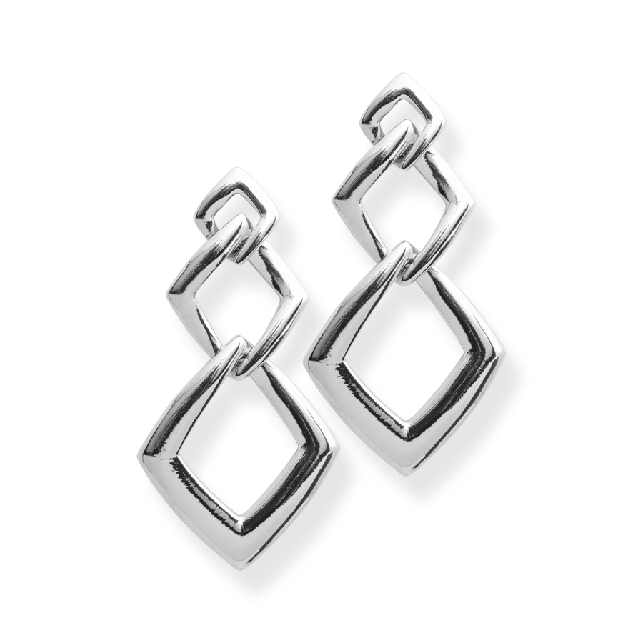 Geometrische Ohrringe aus Silber