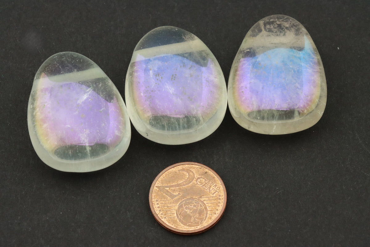 Angel Aura Bergkristall Anhänger gebohrt – Regenbogenschimmer, ca. 30 × 25 mm – ohne Kette – Bild 4