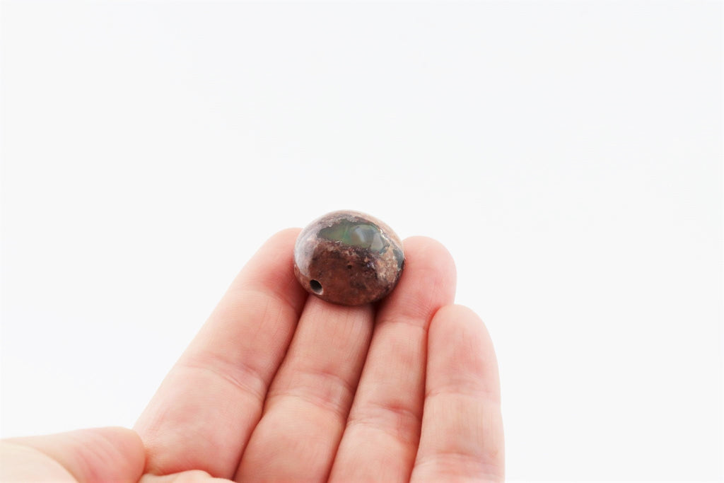 Feueropal Anhänger gebohrt – Edelopal in Matrix aus Mexiko, 25,1 ct – FOP-0107 – Bild 6