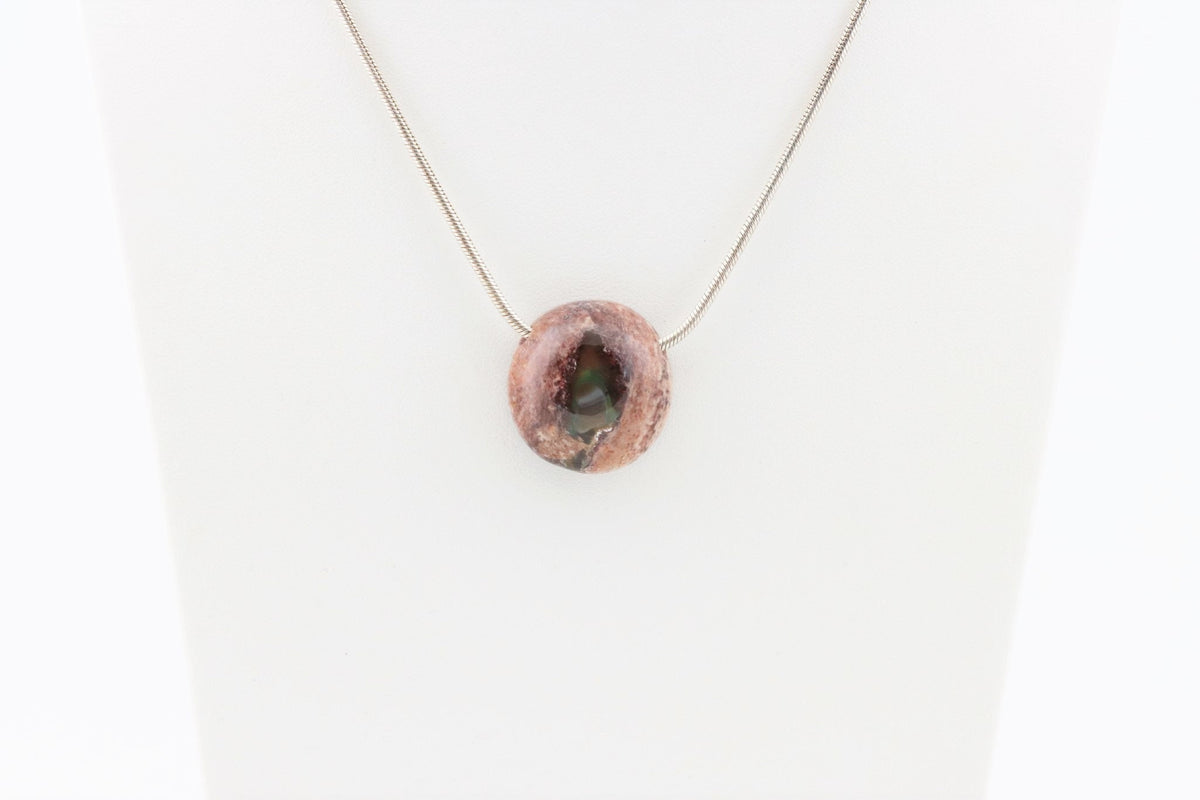 Feueropal Anhänger gebohrt – Edelopal in Matrix aus Mexiko, 25,1 ct – FOP-0107 – Bild 8