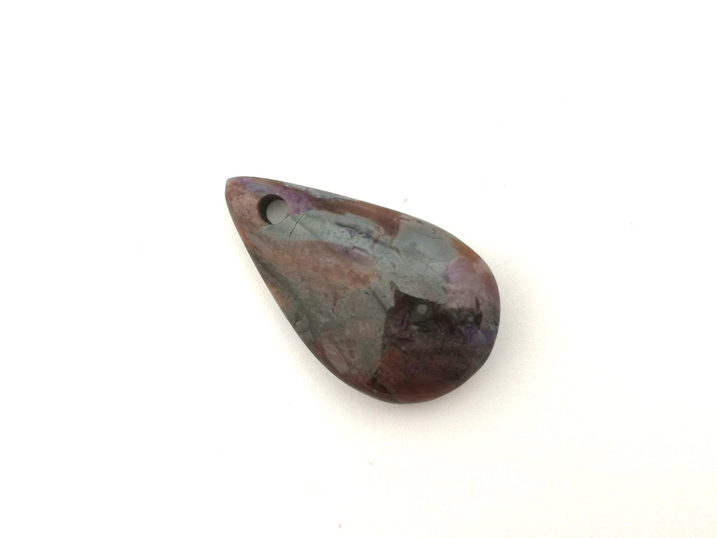 Sugilith Anhänger 51 ct – gebohrter violetter Edelstein mit Baumwollband | Sug241 – Bild 2