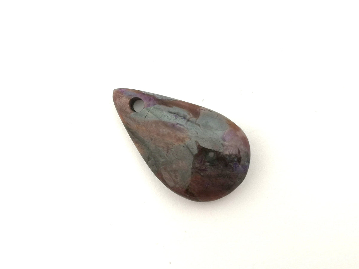 Sugilith Anhänger 51 ct – gebohrter violetter Edelstein mit Baumwollband | Sug241 – Bild 2