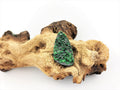 Uwarowit Anhänger gebohrt – grüner Granat auf Matrix aus dem Ural, 38 × 21 mm – Bild 1