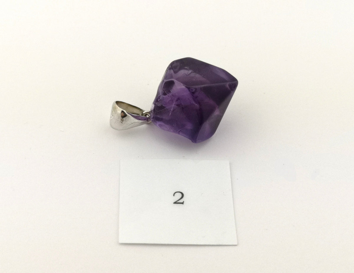 Amethyst Kristallspitzen Anhänger 925 Silber – Naturspitzen aus Sambia – Bild 5
