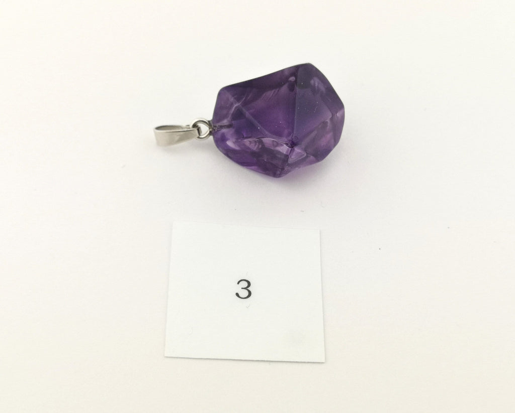 Amethyst Kristallspitzen Anhänger 925 Silber – Naturspitzen aus Sambia – Bild 6