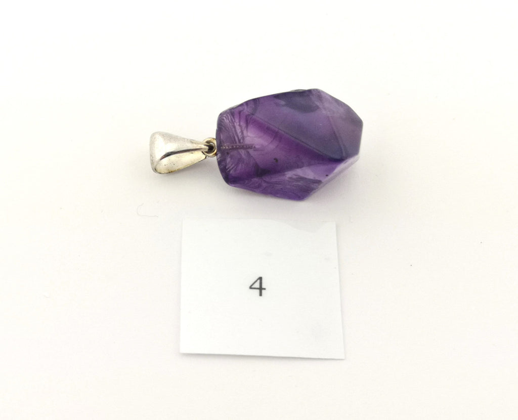 Amethyst Kristallspitzen Anhänger 925 Silber – Naturspitzen aus Sambia – Bild 7