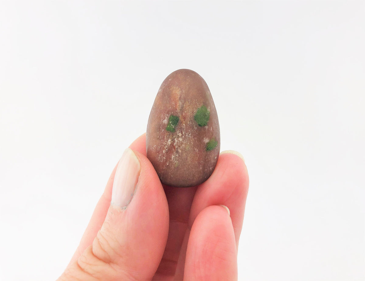 Andalusit Anhänger gebohrt – rotbrauner Naturstein, ca. 31 × 19 mm – Bild 6