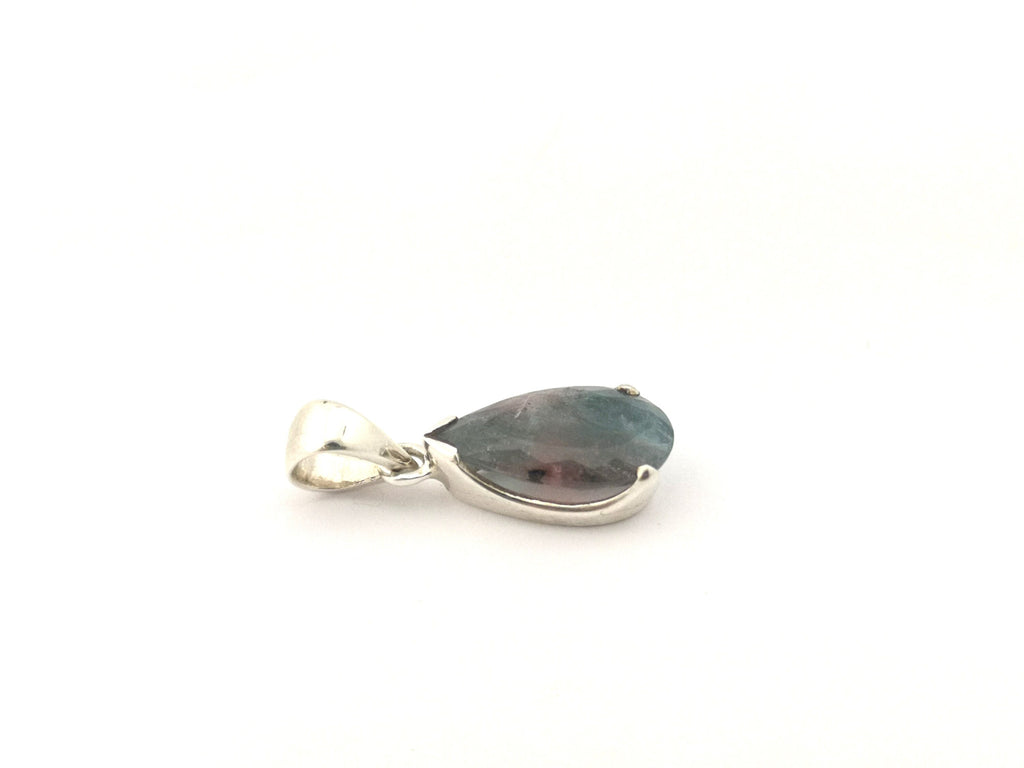 Wassermelonen-Turmalin Anhänger in 925 Silber – facettierter Tropfen 16,9 ct – Bild 2