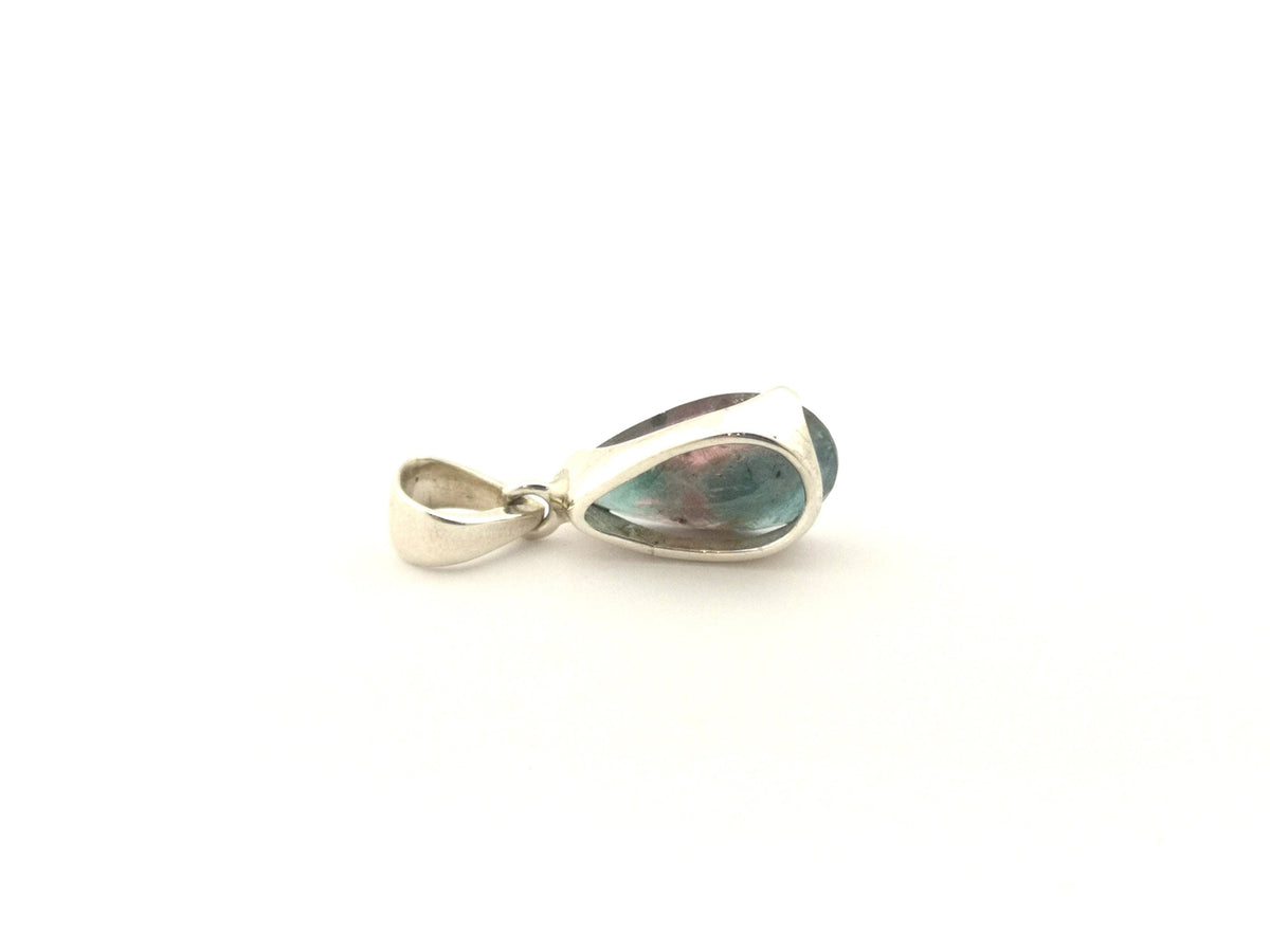 Wassermelonen-Turmalin Anhänger in 925 Silber – facettierter Tropfen 16,9 ct – Bild 3