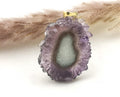 Amethyst Rosette Anhänger AM138 – vergoldete 925 Silberöse – Amethystblüte aus Brasilien – Bild 1