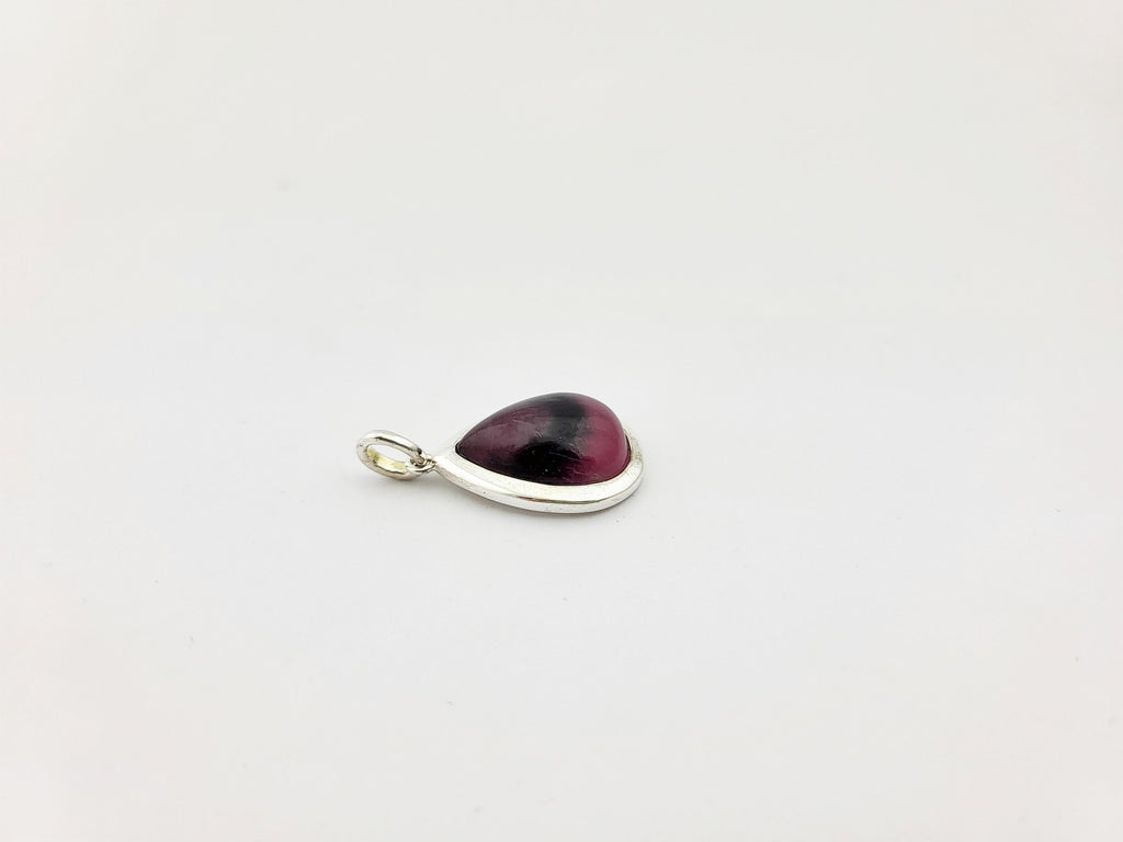 Rubellit Anhänger 925 Silber – roter Turmalin Cabochon AA Qualität – Bild 3