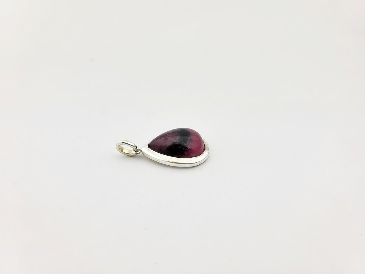 Rubellit Anhänger 925 Silber – roter Turmalin Cabochon AA Qualität – Bild 3