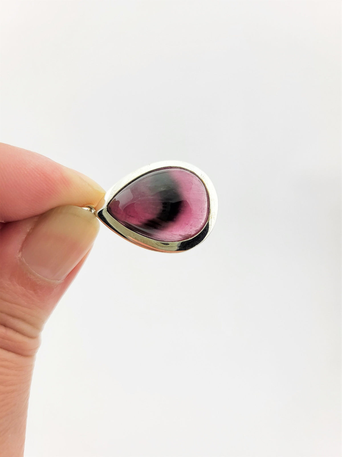 Rubellit Anhänger 925 Silber – roter Turmalin Cabochon AA Qualität – Bild 6