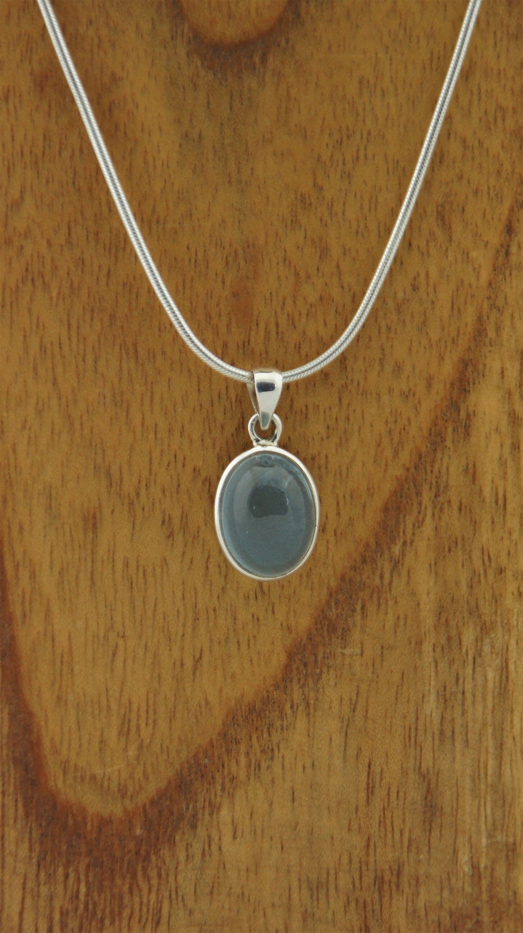Aquamarin Anhänger 925 Silber – ovaler Cabochon – blauer Beryll – Bild 5