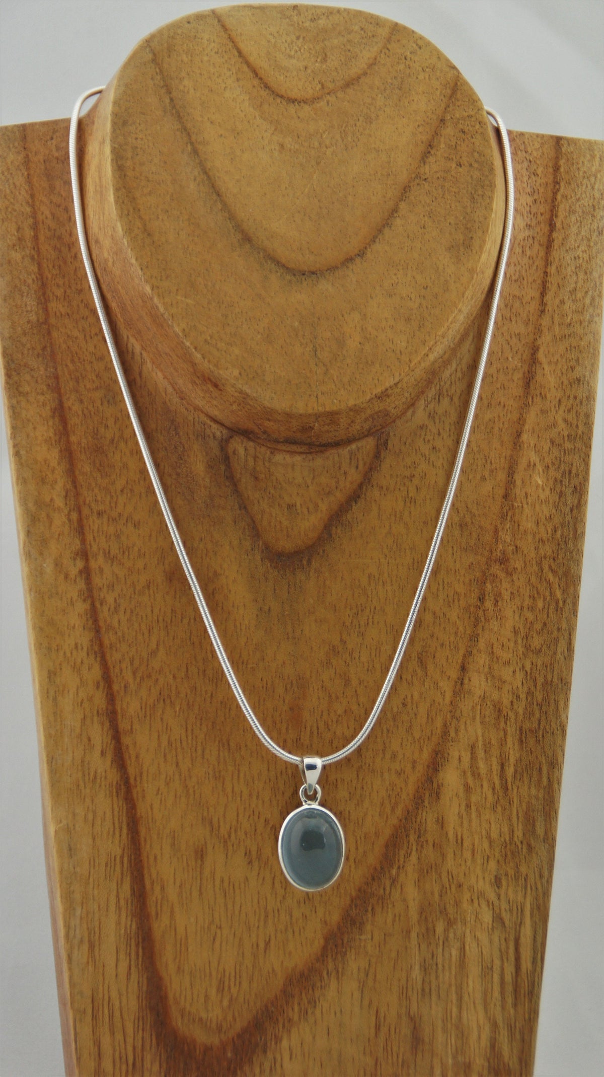 Aquamarin Anhänger 925 Silber – ovaler Cabochon – blauer Beryll – Bild 7