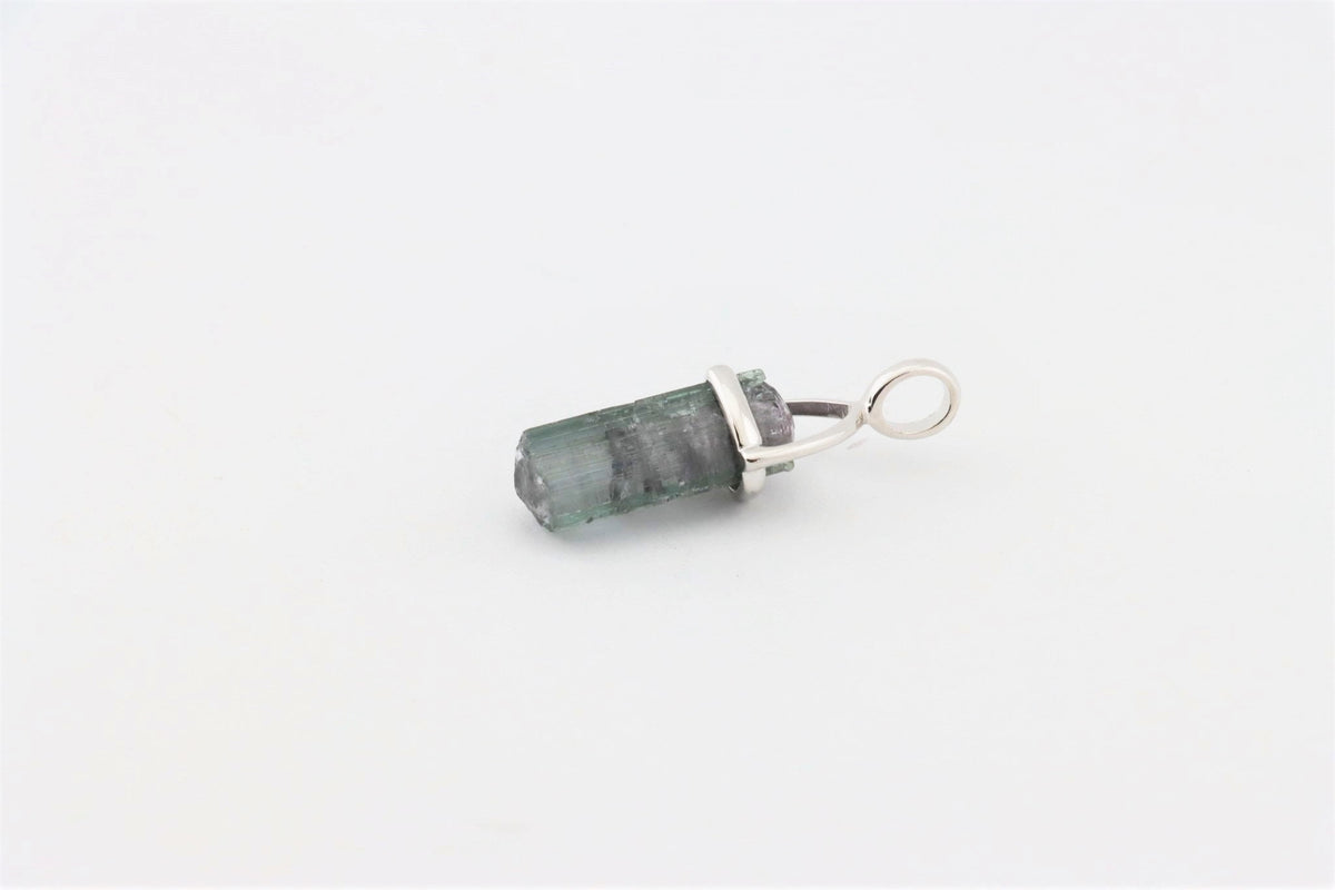 Wassermelonen-Turmalin Anhänger in rhodiniertem 925 Silber – Naturkristall 16 ct – Bild 3