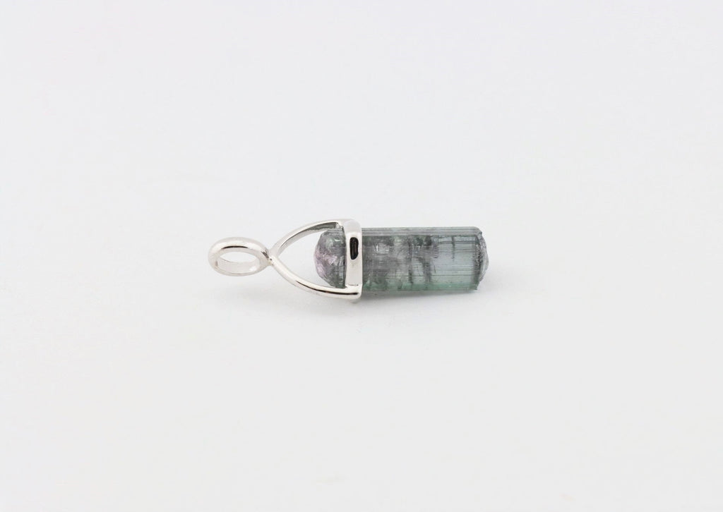 Wassermelonen-Turmalin Anhänger in rhodiniertem 925 Silber – Naturkristall 16 ct – Bild 4