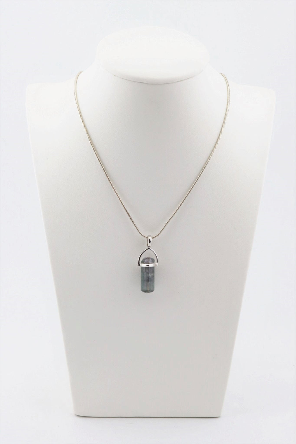 Wassermelonen-Turmalin Anhänger in rhodiniertem 925 Silber – Naturkristall 16 ct – Bild 8