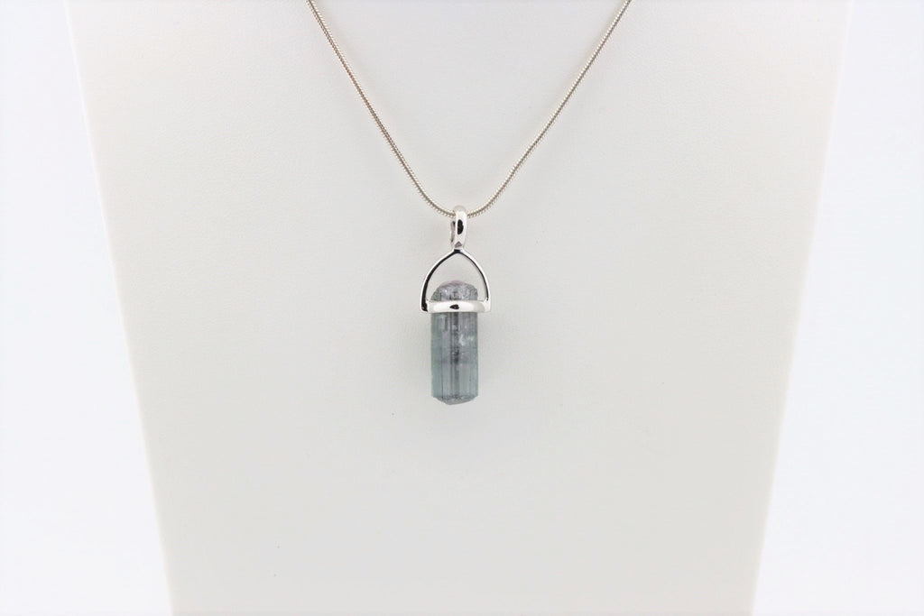 Wassermelonen-Turmalin Anhänger in rhodiniertem 925 Silber – Naturkristall 16 ct – Bild 9