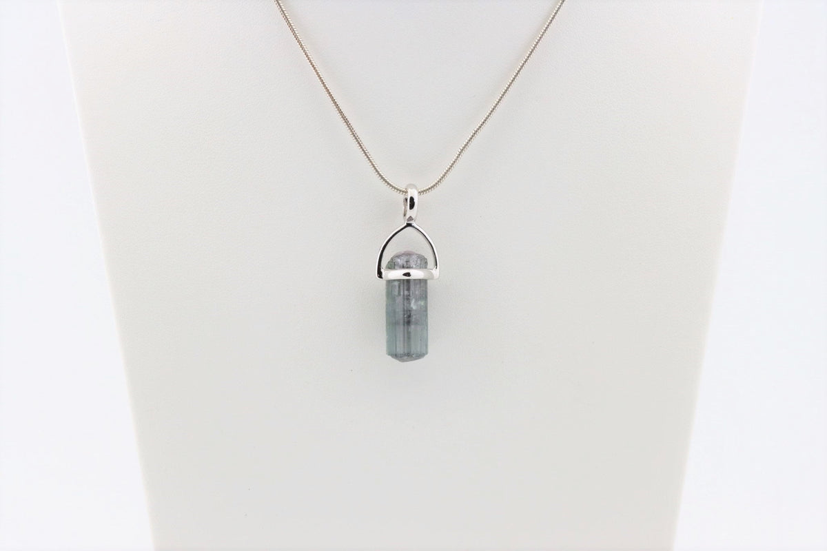 Wassermelonen-Turmalin Anhänger in rhodiniertem 925 Silber – Naturkristall 16 ct – Bild 9