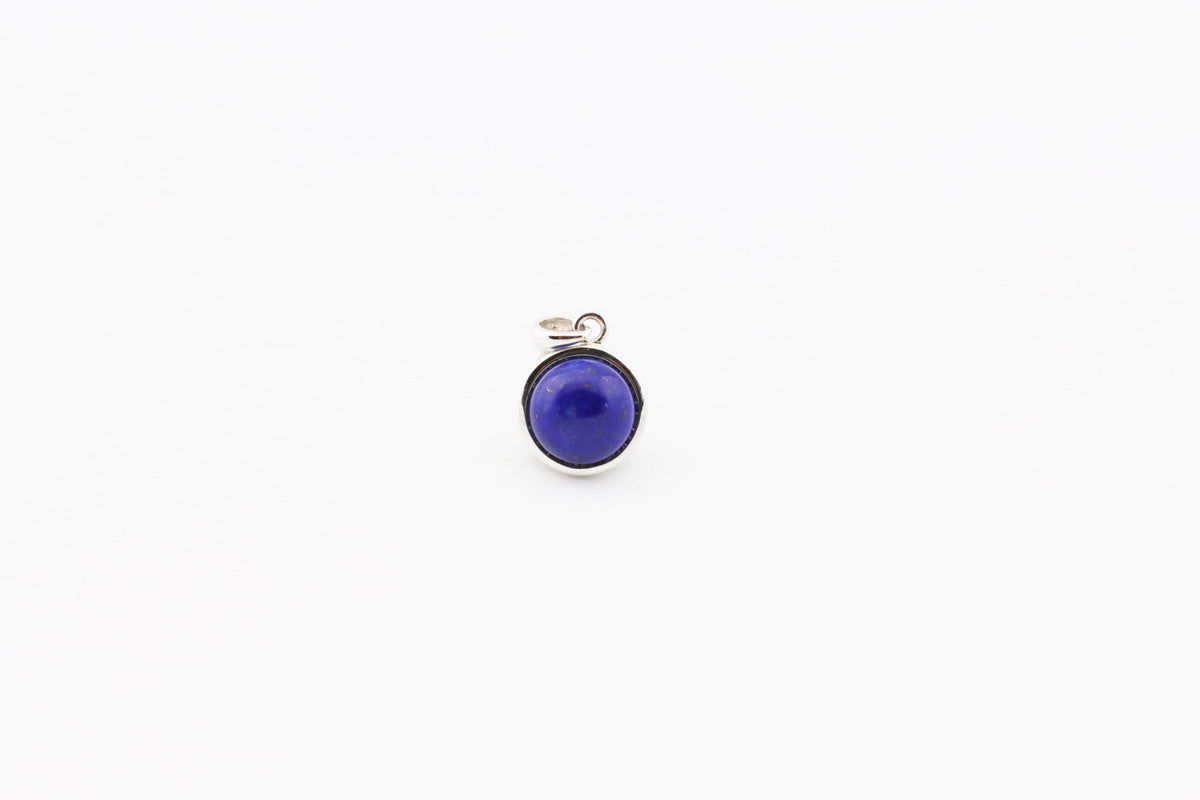 Lapis Lazuli Anhänger 925 Silber - AA Quality minimalistischer Lapislazuli, Lapis Lazuli Kette, natürlicher Edelstein Cabochon gefasst – Bild 2
