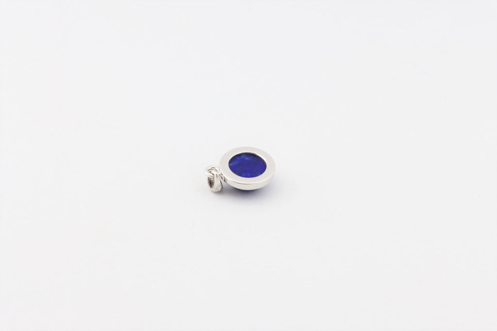 Lapis Lazuli Anhänger 925 Silber - AA Quality minimalistischer Lapislazuli, Lapis Lazuli Kette, natürlicher Edelstein Cabochon gefasst – Bild 4