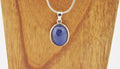 Tansanit Anhänger 44,5 ct in 925 Silber – großer ovaler Cabochon aus Tansania – Bild 1