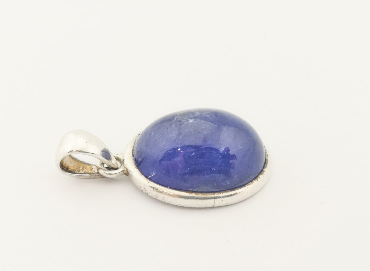 Tansanit Anhänger 44,5 ct in 925 Silber – großer ovaler Cabochon aus Tansania – Bild 5