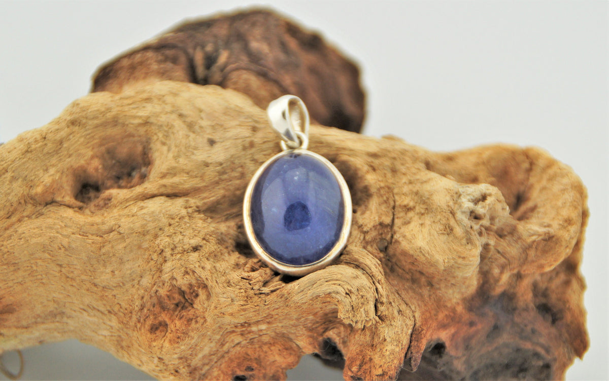 Tansanit Anhänger 44,5 ct in 925 Silber – großer ovaler Cabochon aus Tansania – Bild 6