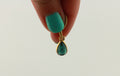 Indigolith Anhänger 6,6 ct – blauer Turmalin aus Brasilien, vergoldete 925 Silberfassung, Cabochon Tropfen IND101 – Bild 1