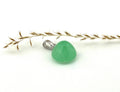 Chrysopras Anhänger CHR230 – 925 Silberöse – grüner Chalcedon – ohne Kette – Bild 1