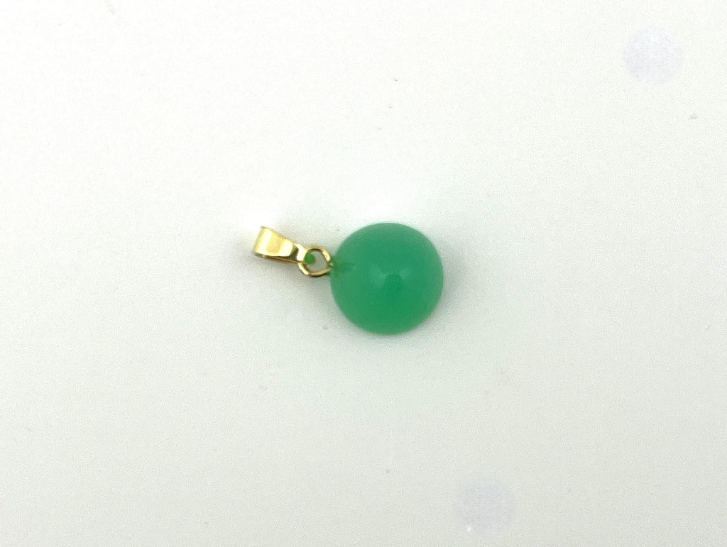Chrysopras Anhänger CHR231 – vergoldete 925 Silberöse – grüner Chalcedon – Bild 3