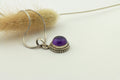 Amethyst Anhänger 925 Silber – Granulationsfassung – lila Edelstein aus Brasilien – Bild 1