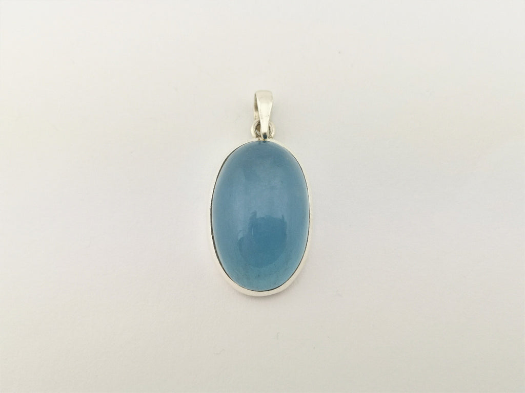 Aquamarin Anhänger 925 Silber – ovaler Cabochon aus Brasilien – 9,5 g – Bild 10