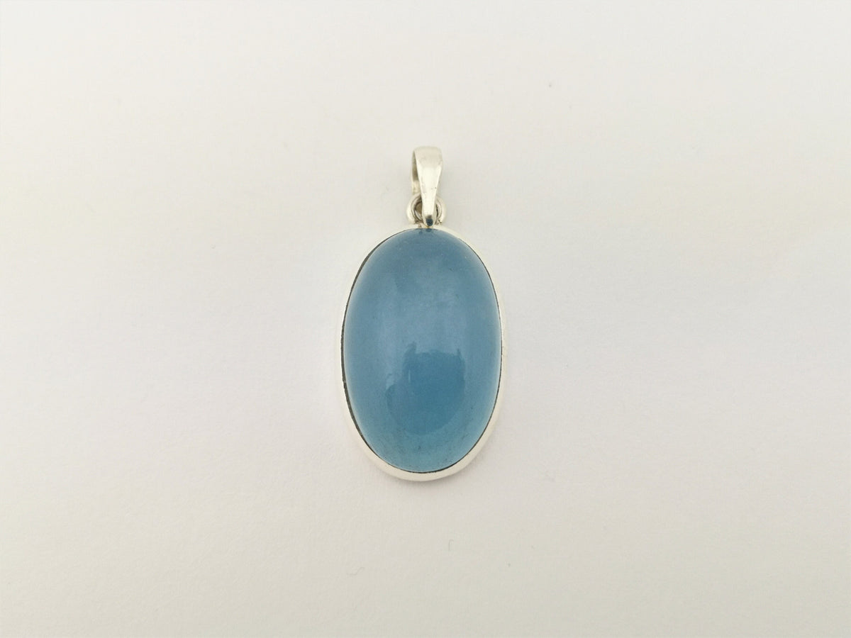 Aquamarin Anhänger 925 Silber – ovaler Cabochon aus Brasilien – 9,5 g – Bild 10