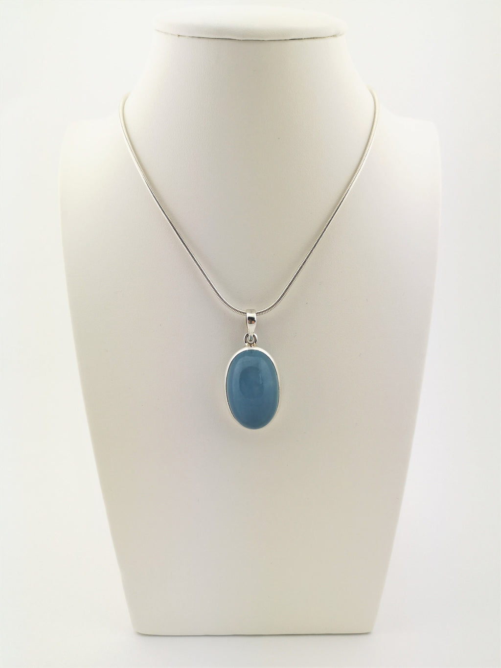 Aquamarin Anhänger 925 Silber – ovaler Cabochon aus Brasilien – 9,5 g – Bild 5