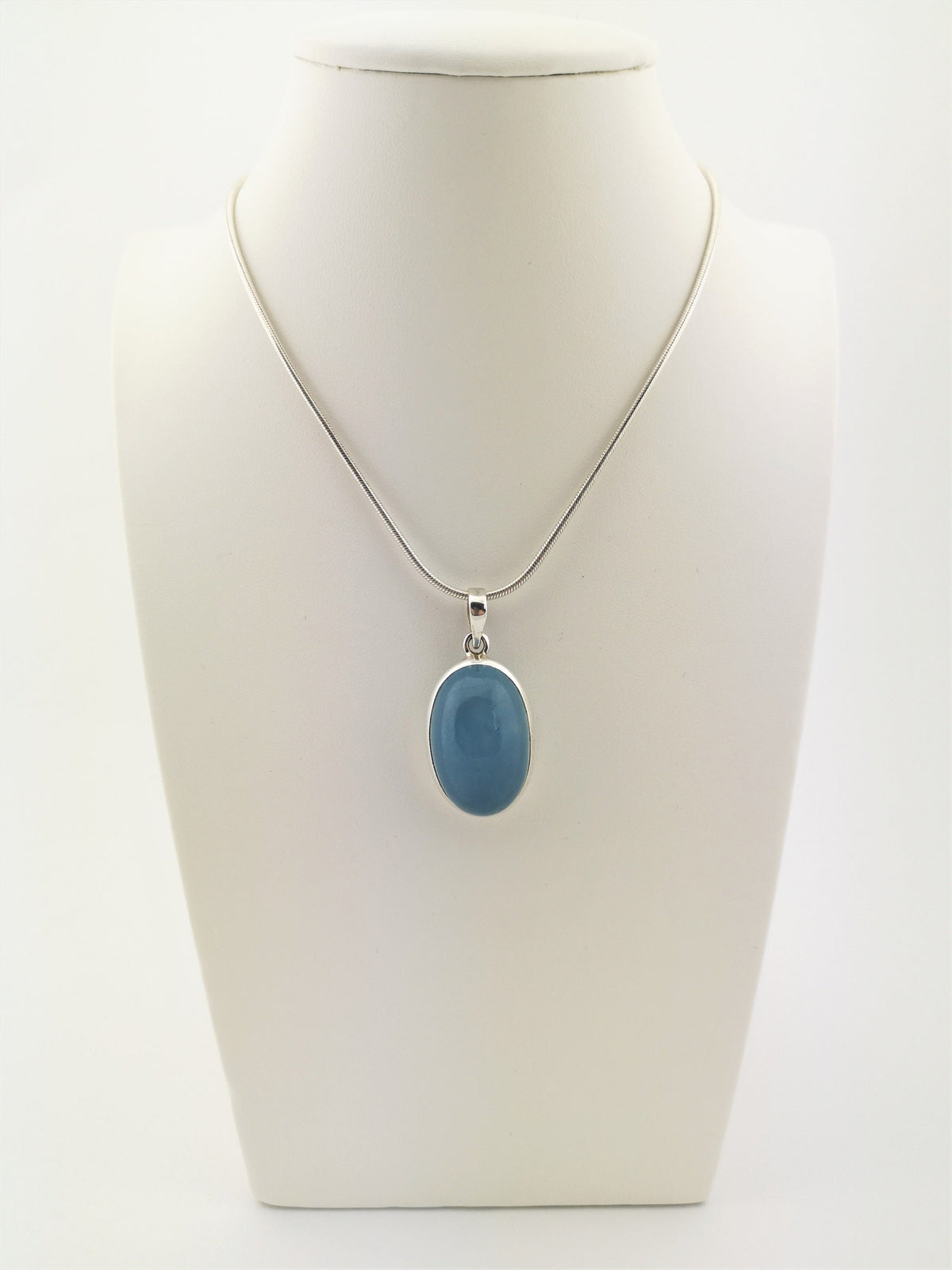 Aquamarin Anhänger 925 Silber – ovaler Cabochon aus Brasilien – 9,5 g – Bild 5