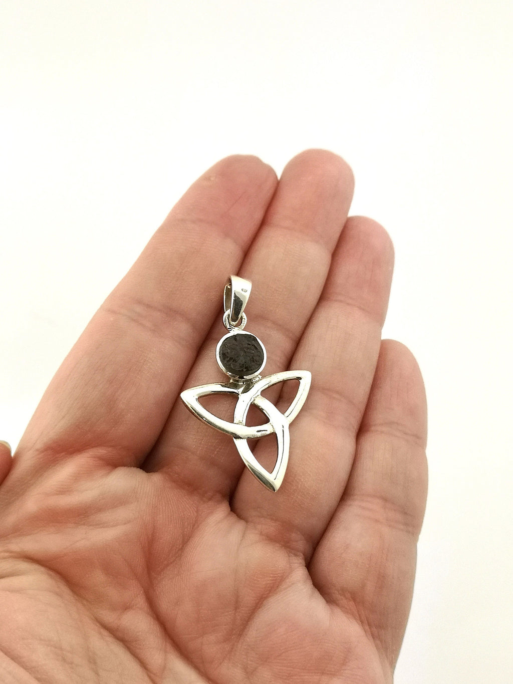 Moldavit Anhänger 14,2 ct – echter Rohstein aus Tschechien – 925 Silber – Bild 4