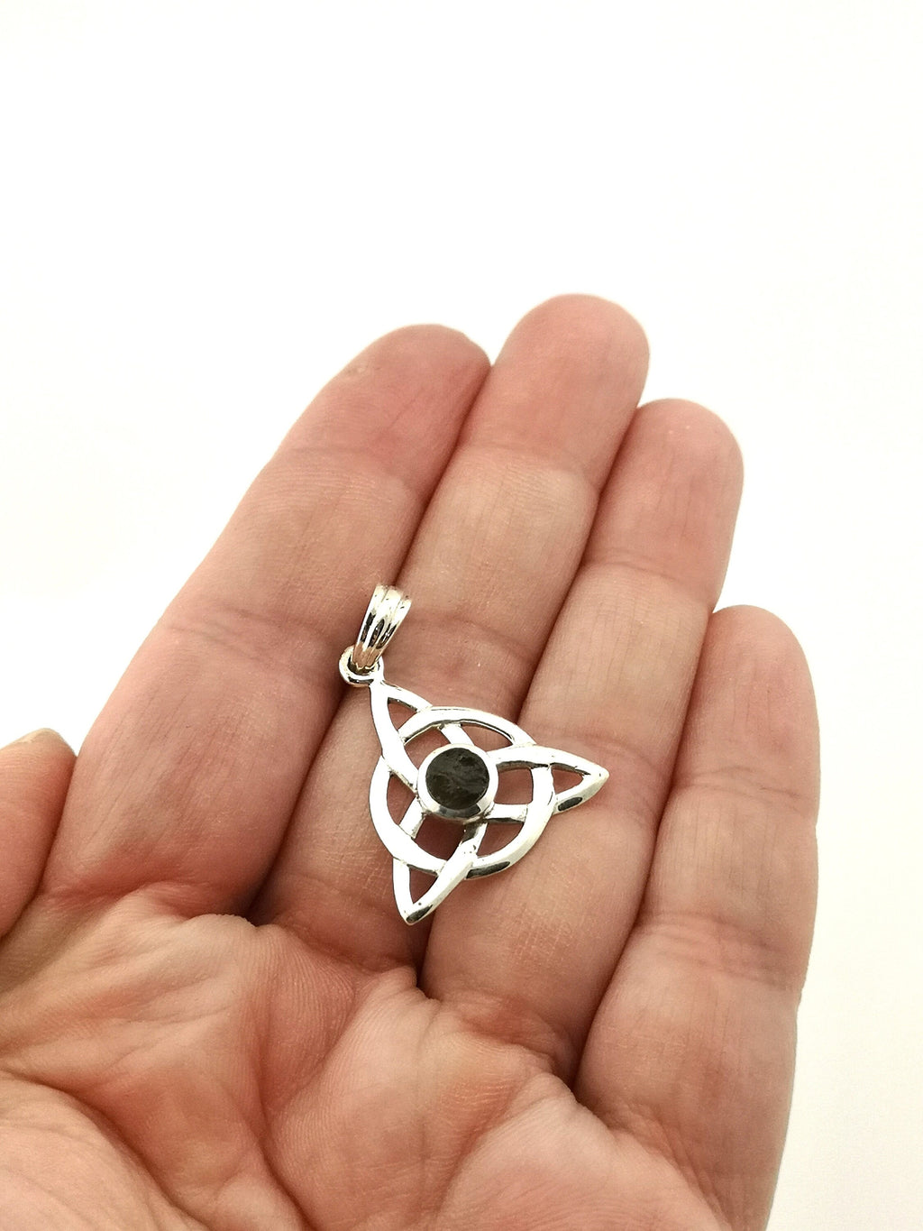 Moldavit Anhänger 12,7 ct – echter Rohstein aus Tschechien – 925 Silber – Bild 3
