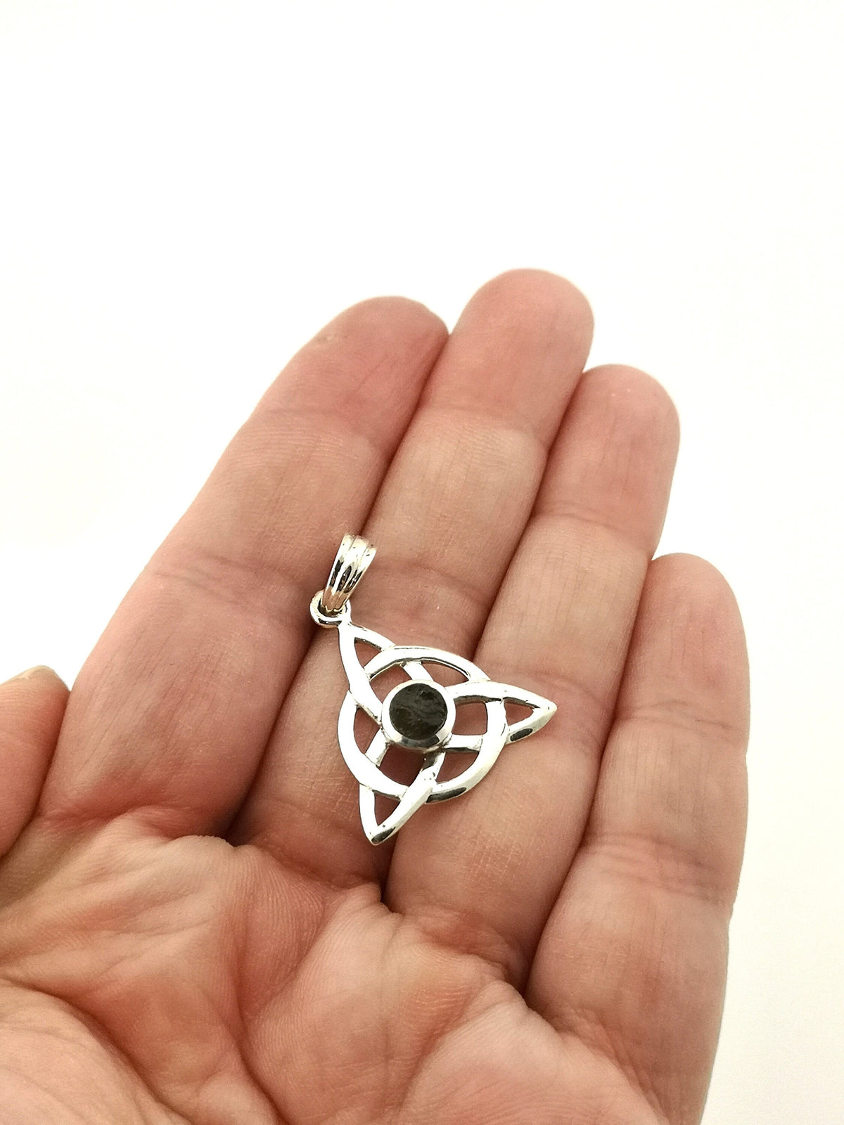 Moldavit Anhänger 12,7 ct – echter Rohstein aus Tschechien – 925 Silber – Bild 3