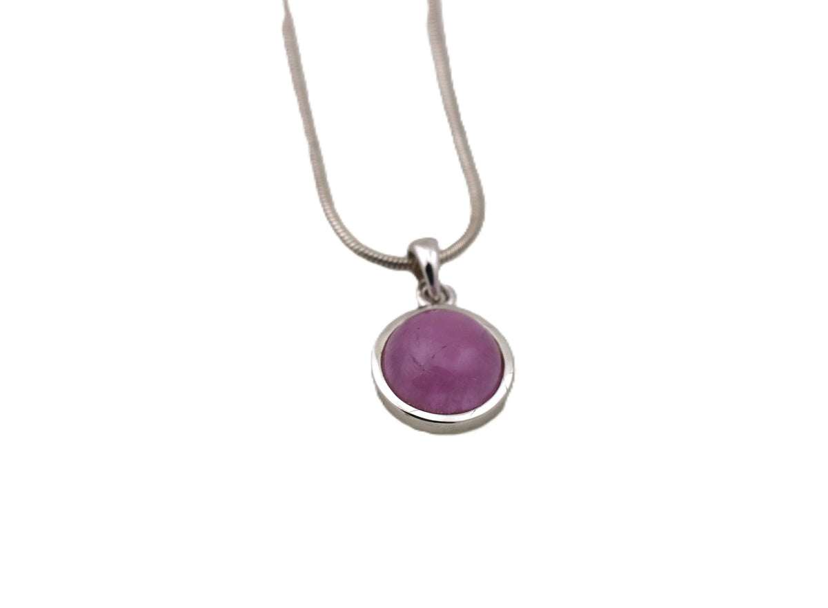 Kunzit Anhänger 925 Silber – natürlicher rosa-violetter Edelstein AA – Bild 2