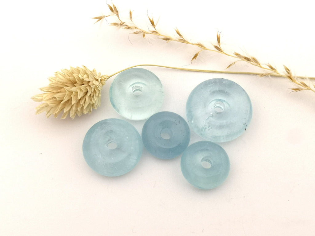 Aquamarin Mini-Donuts 14–20 mm – Etsy-Hauptbild mit allen Steinen