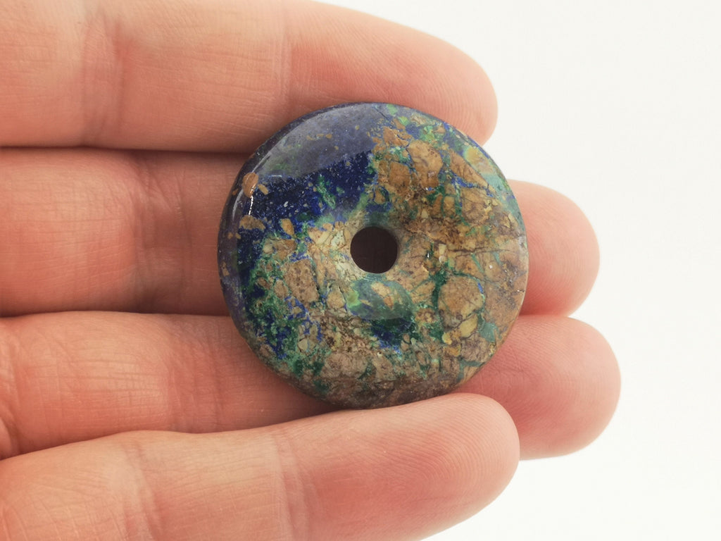 Azurit-Malachit Donut 35 mm – Ansicht 3