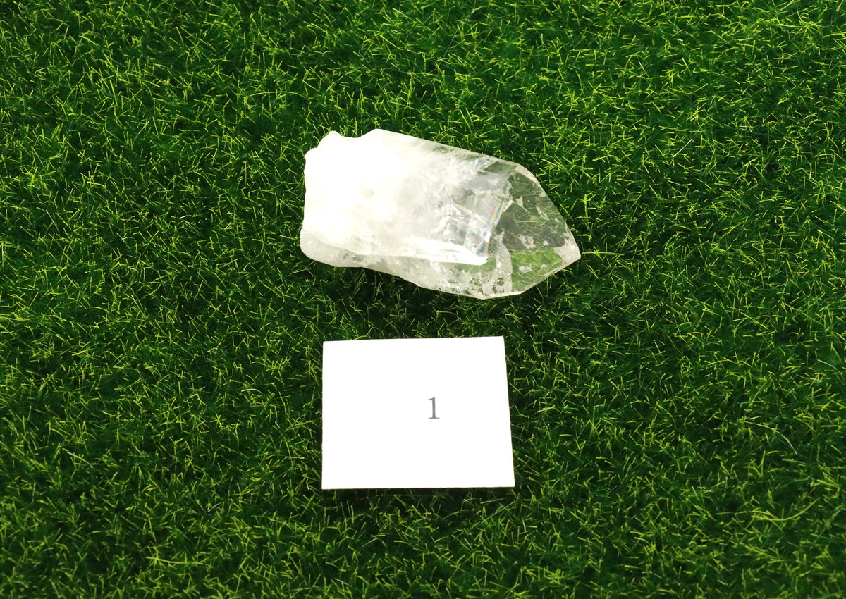 Bergkristall-Spitze gebohrt – großer Naturkristall aus Brasilien – Bild 2