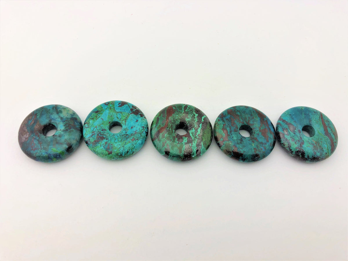 Chrysokoll Donut 30 mm – Ansicht 2