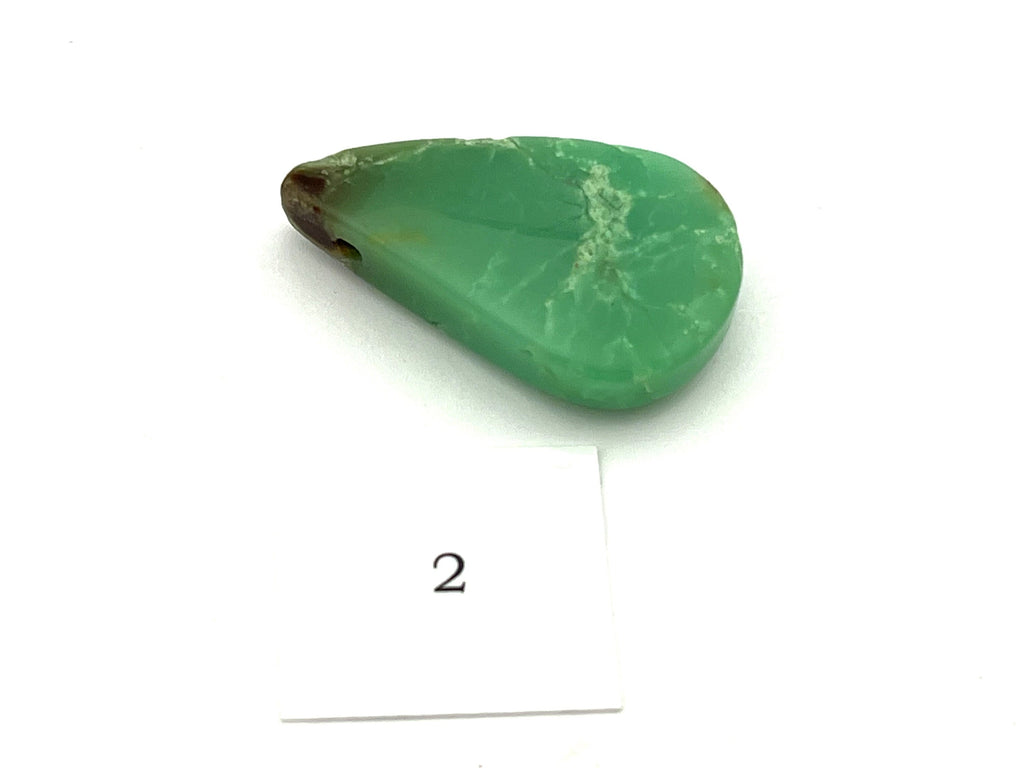 Chrysopras Anhänger gebohrt – grüner Chalcedon – Bild 4