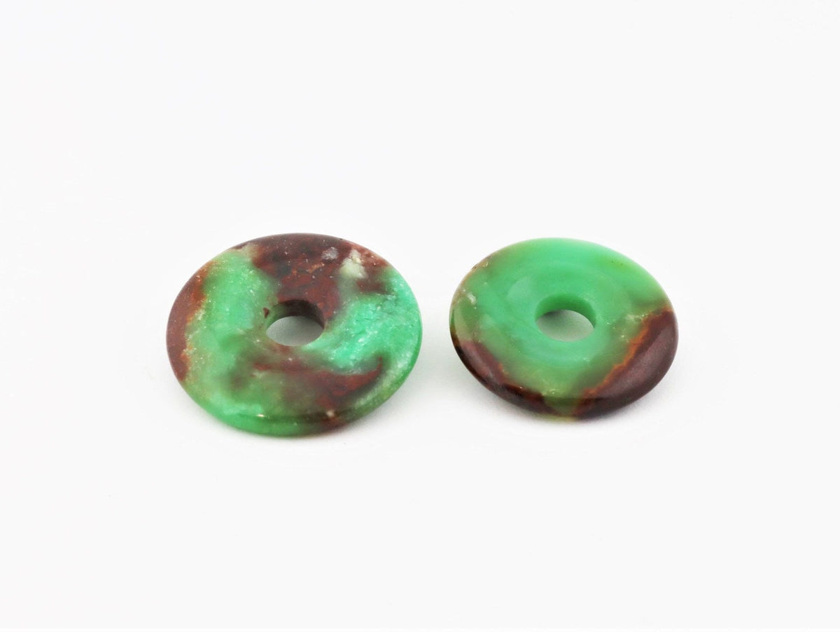 Chrysopras Donuts – Vorder- und Rückseite