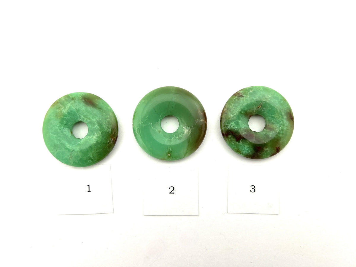 Chrysopras Donuts Nr. 1 bis 3
