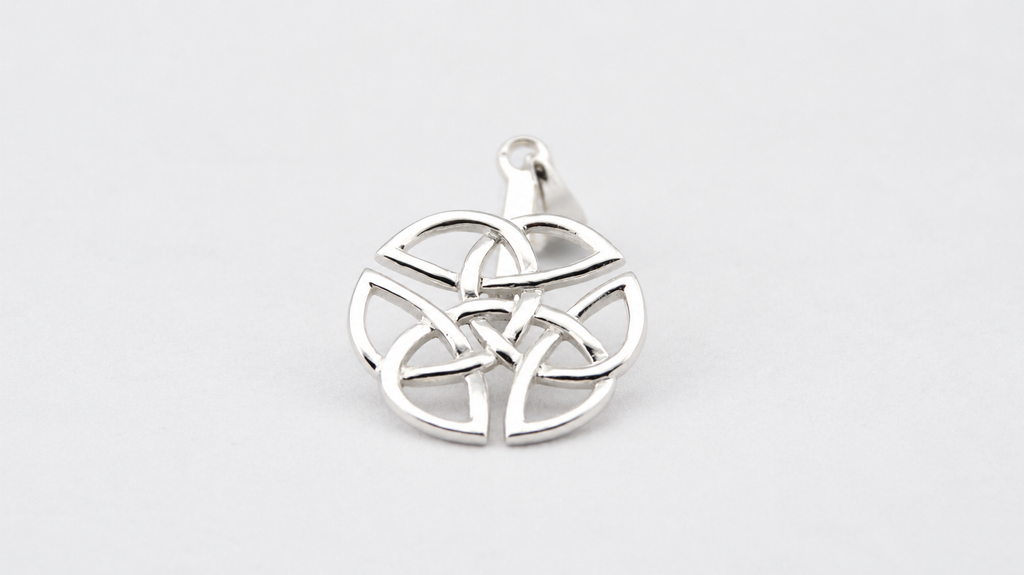 925 Silber Donuthalter Keltischer Knoten – helles Hauptbild
