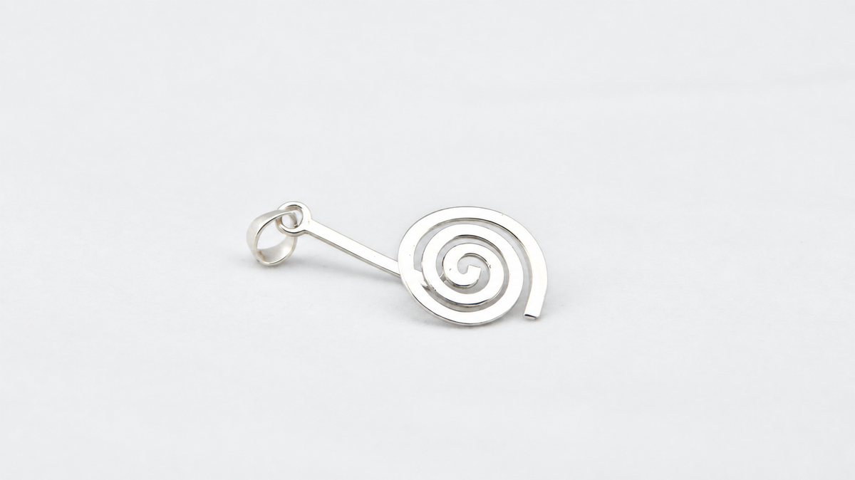 925 Silber Donuthalter Spirale 30 mm – helles Hauptbild
